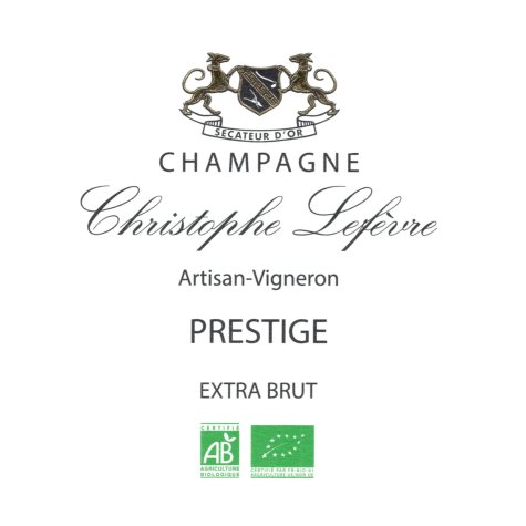 Étiquette champagne bio Christophe Lefèvre