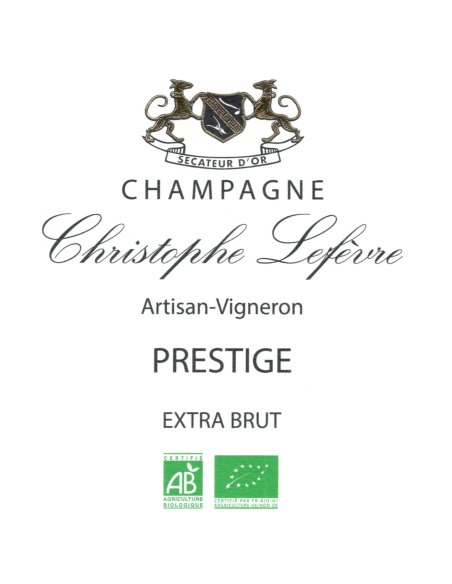 Étiquette champagne bio Christophe Lefèvre Étiquette champagne bio Christophe Lefèvre