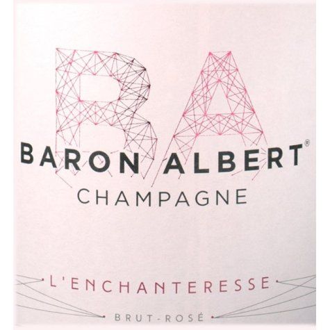 Etiquette champagne magnum rosé Baron Albert