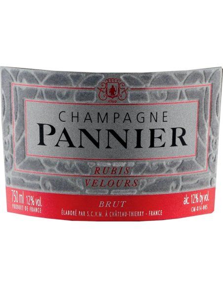 Etiquette champagne Pannier Rubis Velours