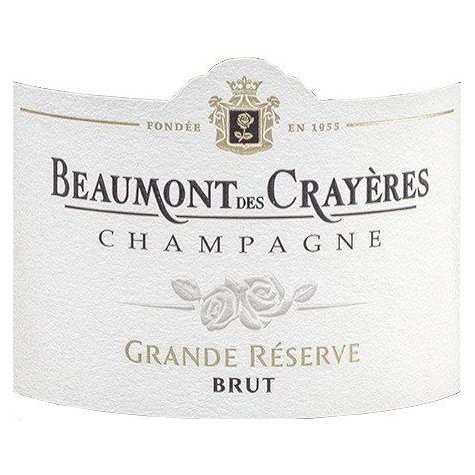 Etiquette champagne Beaumont des crayère grande réserve