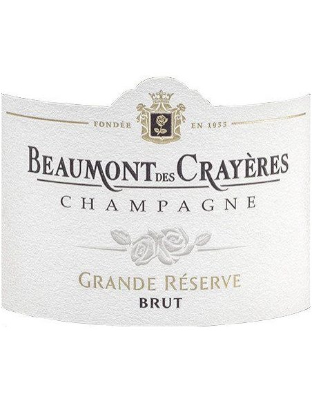 Etiquette champagne Beaumont des crayère grande réserve Etiquette champagne Beaumont des crayère grande réserve
