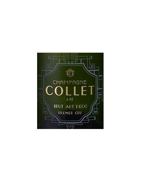 Etiquette champagne collet art déco premier cru