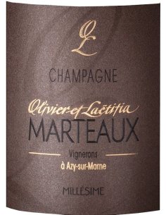 Champagne Olivier et laetitia Marteaux millésime 2