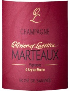 Rosé de saignée Marteaux dans caisse bois Champagne Olivier et Laetitia Marteaux - 1 2