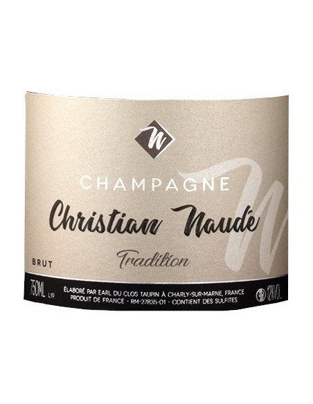 Etiquette brut tradition Naudé médaille d 'or paris Etiquette brut tradition Naudé médaille d 'or paris