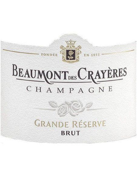 Etiquette champagne Beaumont des crayère grande réserve Etiquette champagne Beaumont des crayère grande réserve