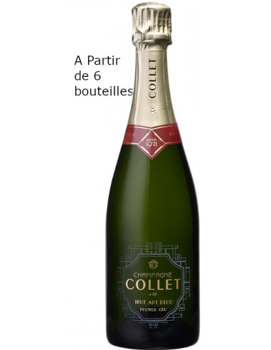 Carton de 6 bouteilles Collet Art Déco 1er Cru Champagne Collet - 1