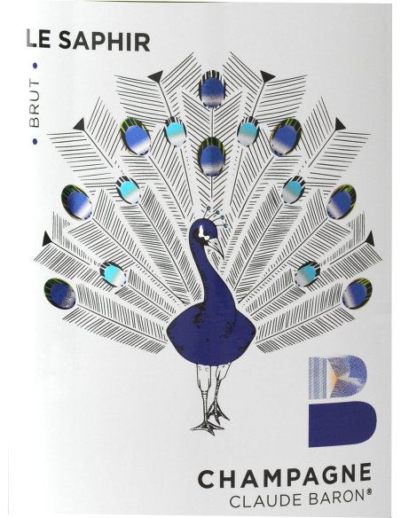 Etiquette Saphir Claude Baron le Paon Etiquette Saphir Claude Baron le Paon