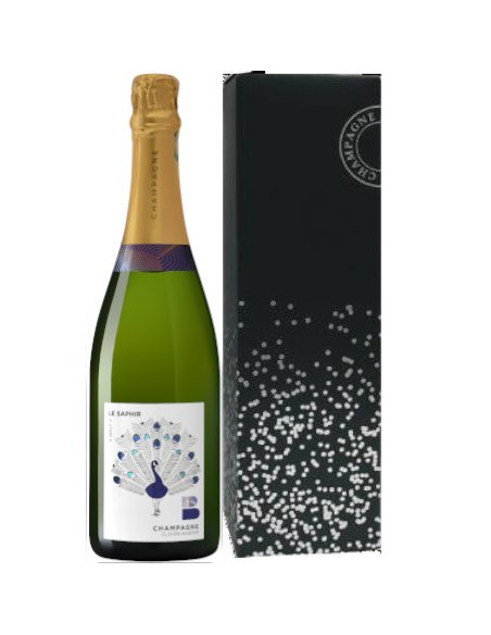 SAPHIR CHAMPAGNE BRUT CLAUDE BARON dans son étui SAPHIR CHAMPAGNE BRUT CLAUDE BARON dans son étui
