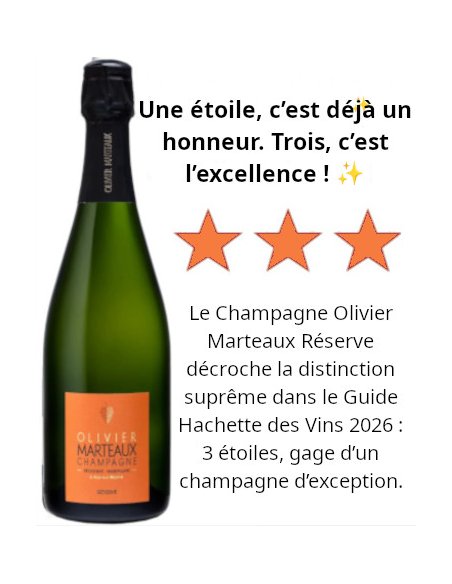 Champagne brut réserve olivier et Laëtitia Marteaux