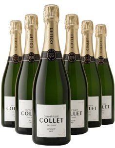 6 bouteilles de Champagne Collet brut origine