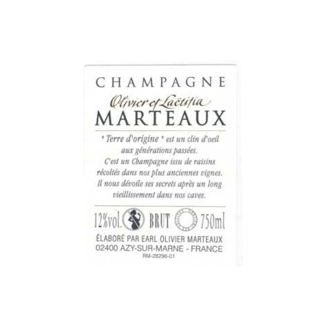 Terre d'origine champagne Olivier et Laëtitia Marteaux Champagne Olivier et Laetitia Marteaux - 3